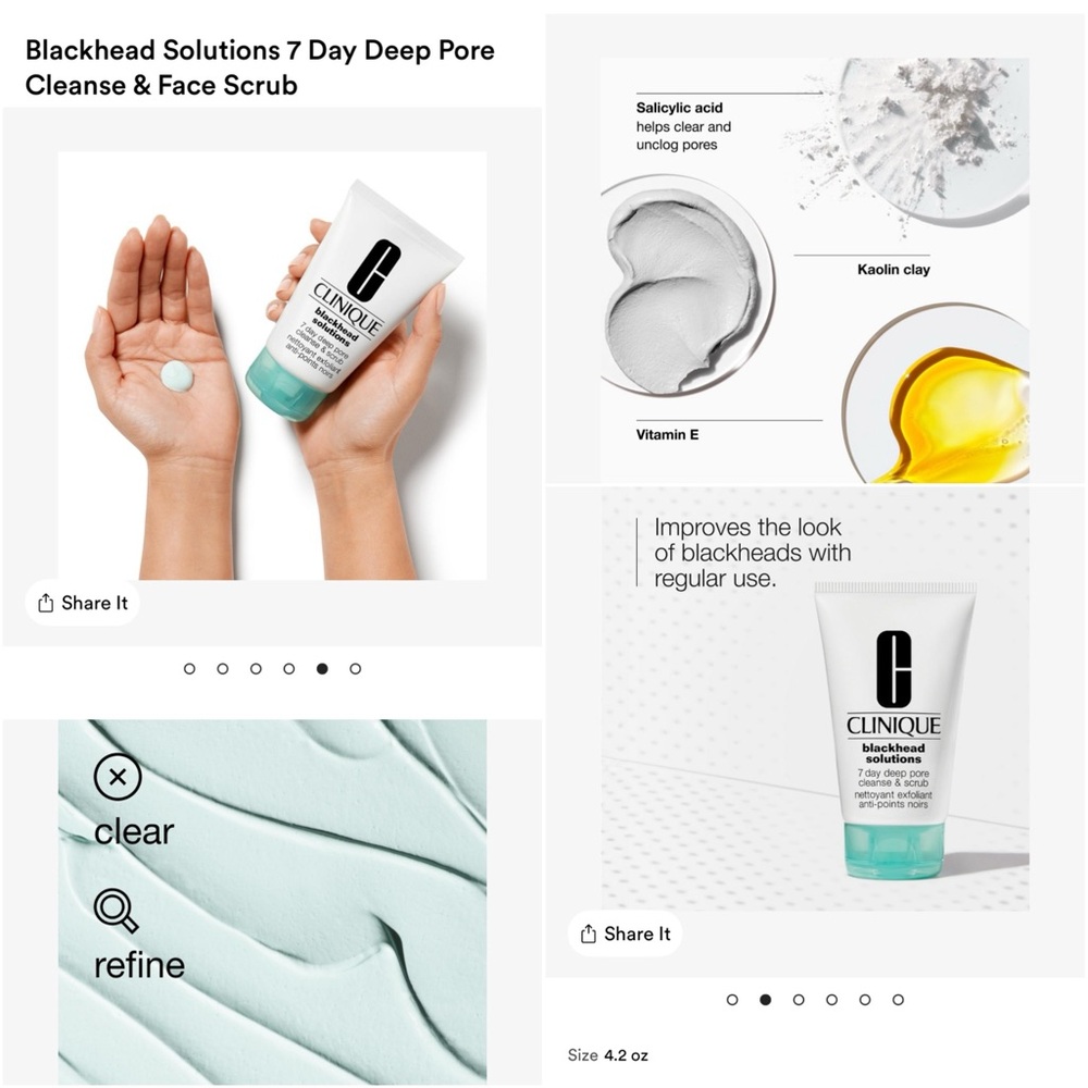 Clinique Deep Pore Blackhead and Face Scrub/Mask